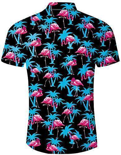 Men'S Hawaiian Shirt Tropical Coconut Palm Tree