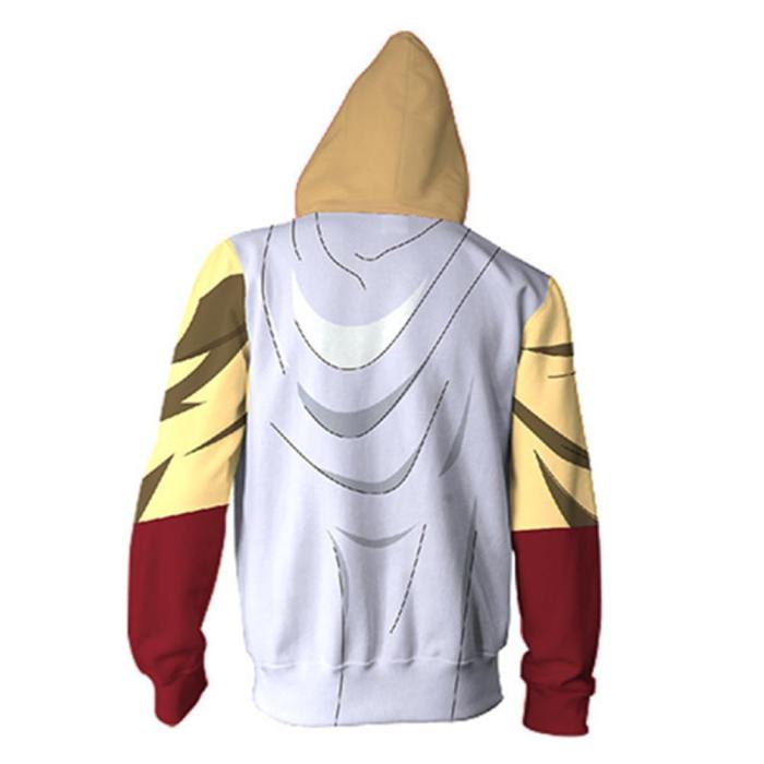 One Punch Man Hoodies - Japanese Anime Zip Up Hooded Sweatshirt