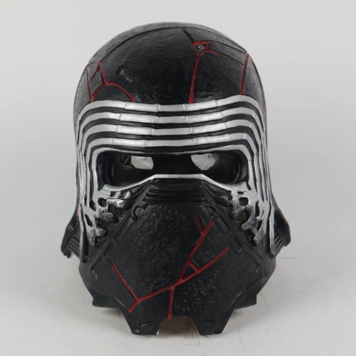 New Kylo Ren Helmet Cosplay Star Wars 9 The Rise Of Skywalker Mask Props Star Wars Helmets Masks Latex Soft Halloween Party Prop