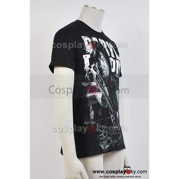 The Walking Dead Daryl Dixon Black T-Shirt Short Sleeve Tee