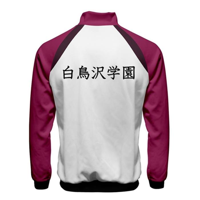 Anime Haikyuu!! Cosplay Jacket Shiratoizawa Academy Volleyball Club Sportswear Costumes Coat