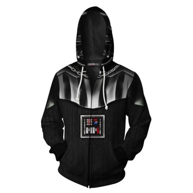 Star Wars Darth Vader Men Sweatshirts Hoodie Cosplay Costume Jackets Zipper Hoded