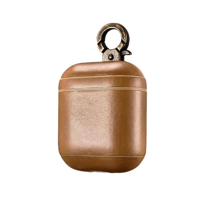 Luxury Handmade Apple Airpods Protective Case Cover With Bronze Keychain
