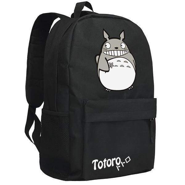Totoro  Image Pattern Black/Camo Backpack Bag