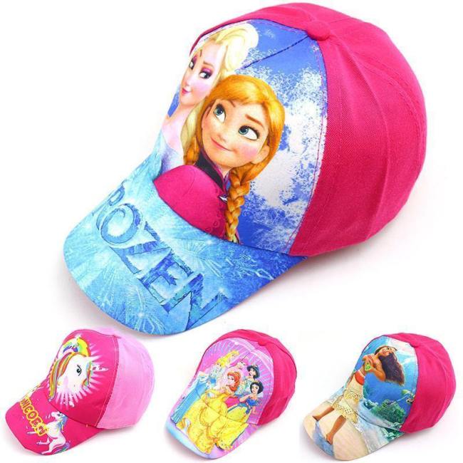 Children'S Visors Frozen Elsa Anna Cap Casual Sun Baseball Cartoon Hat