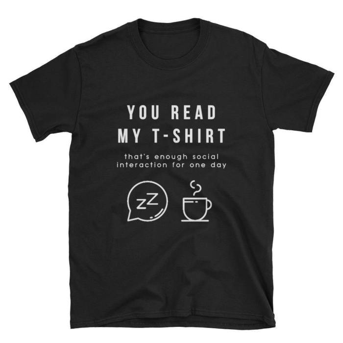  You Read My T-Shirt  Short-Sleeve Unisex T-Shirt (Black/Navy)