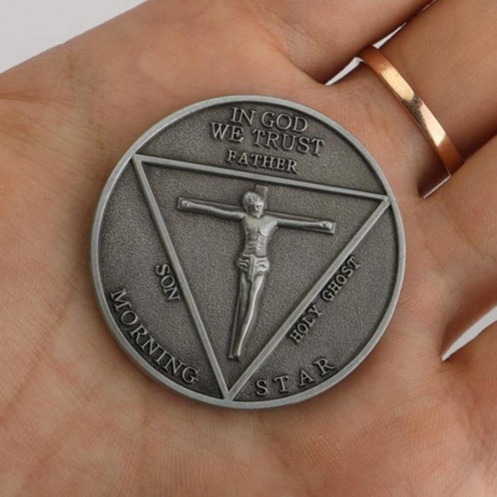 Lucifer Morningstar Satanic Pentecostal Coin Specie Accessories Props