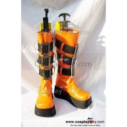 Togainu No Chi Rin Cosplay Boots Shoes Black Orange