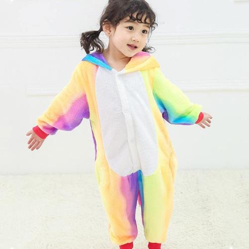 Child Romper Rainbow Color Costume For Kids Onesie Pajamas For Girls Boys