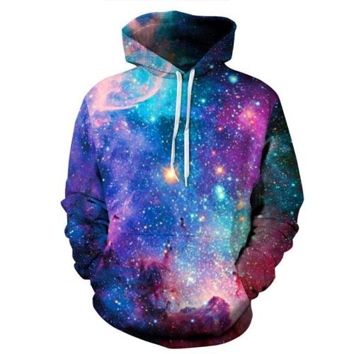 Bright Starry 3D Printed Hoodie Sweatshirt Pullover