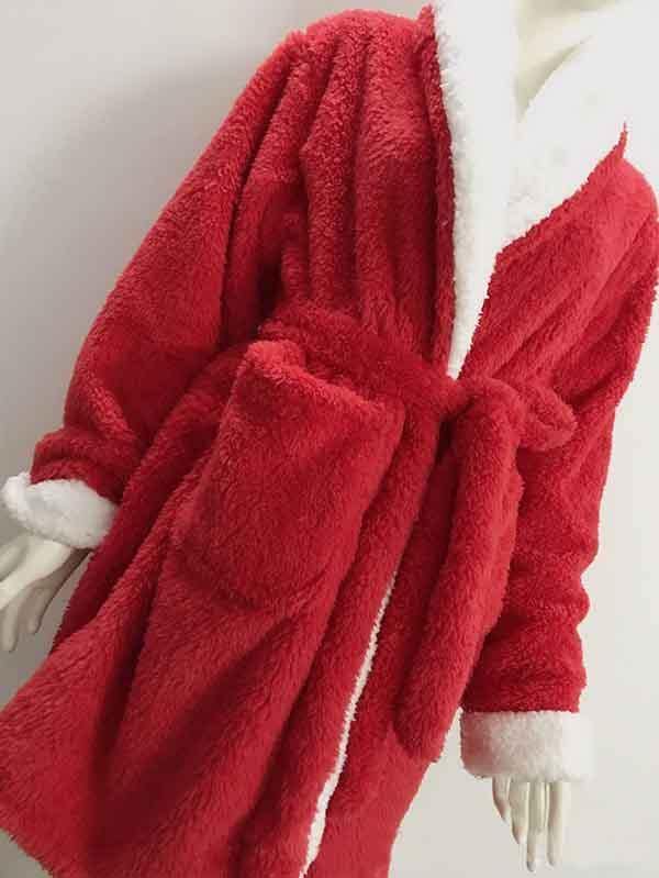 Womens Christmas Holiday Robe Bathrobe