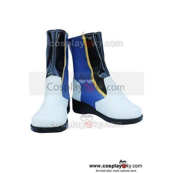 Vocaloid Kaito White Cosplay Boots Shoes Custom Made