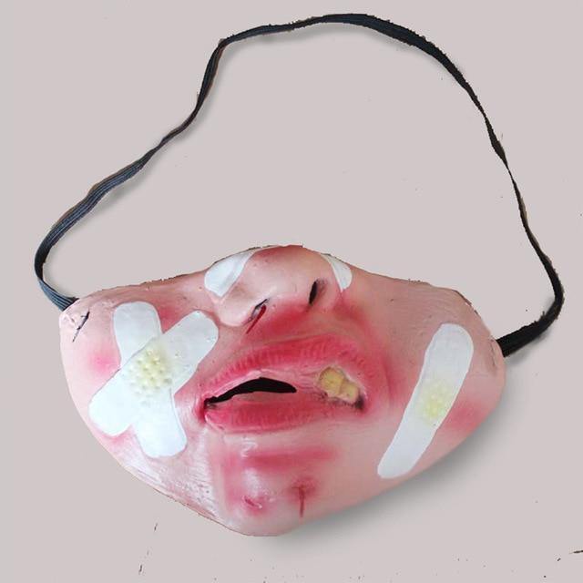 Funny Halloween Party Ugly Mask Latex Clown Cosplay Half Face Horrible Scary Masks