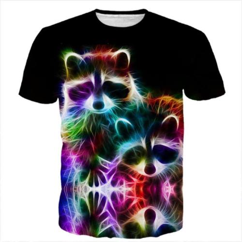 Neon Colored Raccoons Shirt
