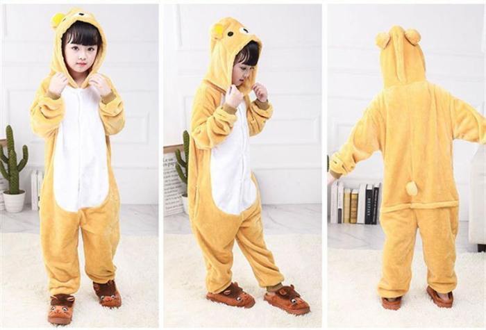 Child Romper Cute Bear Costume For Kids Onesie Pajamas For Girls Boys