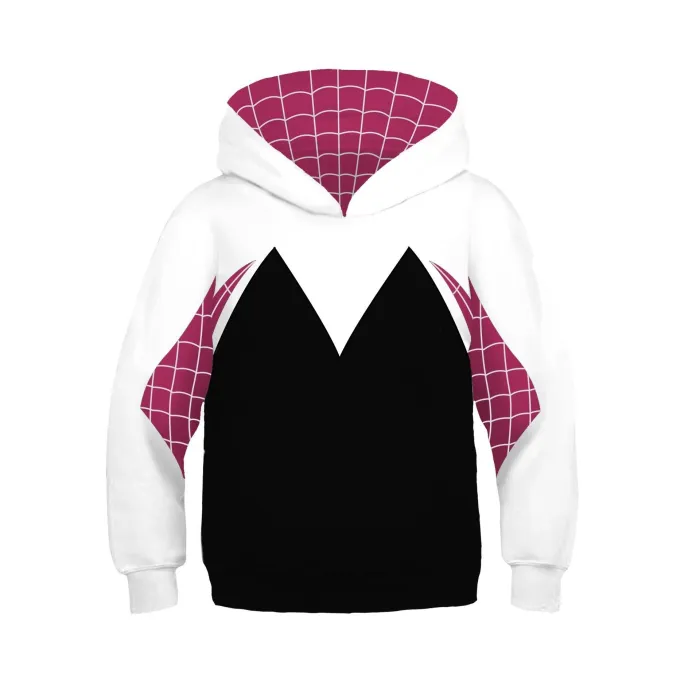 Boys Hoodie Spider-Man: Into The Spider-Verse Miles Morales Gwen 3D Sweatshirt Kids