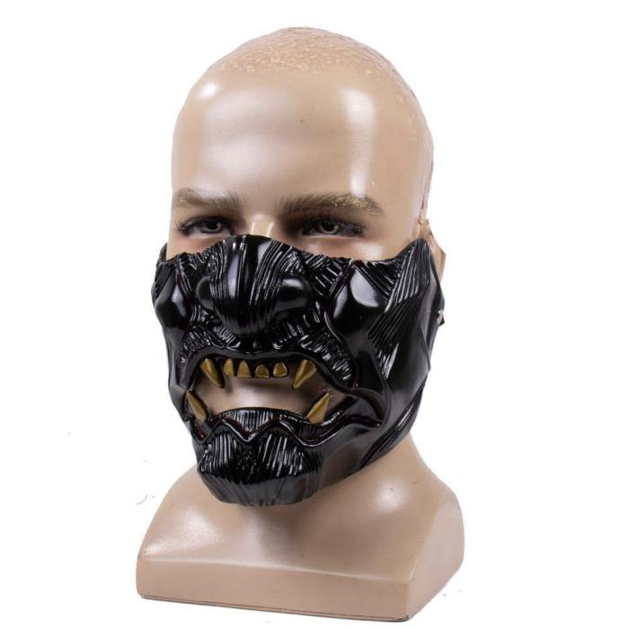 Game Ghost Of Tsushima Soul Halloween Latex Half Face Cosplay Props