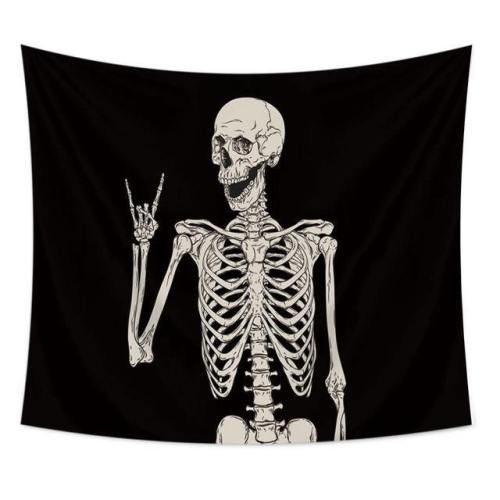 Skeleton Skull Tapestry Wall Hanging Decoration Polyester Wall Cloth