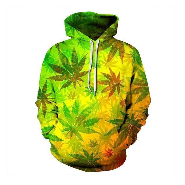 Men'S Weed Leaf Hoodies Sweatshirt