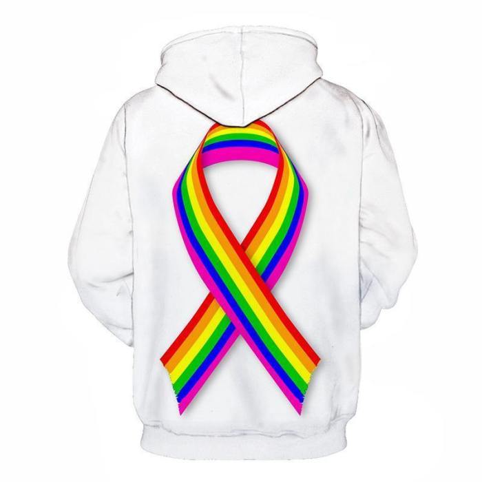 Pride Ribbon 3D - Sweatshirt, Hoodie, Pullover