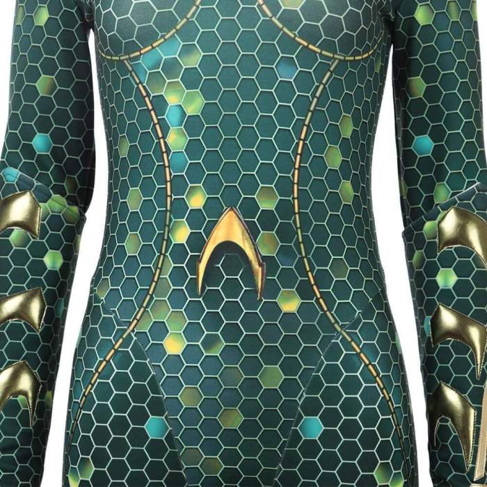 Dc Aquaman Mera Costume Cosplay Jumpsuit Halloween Party Women Suit