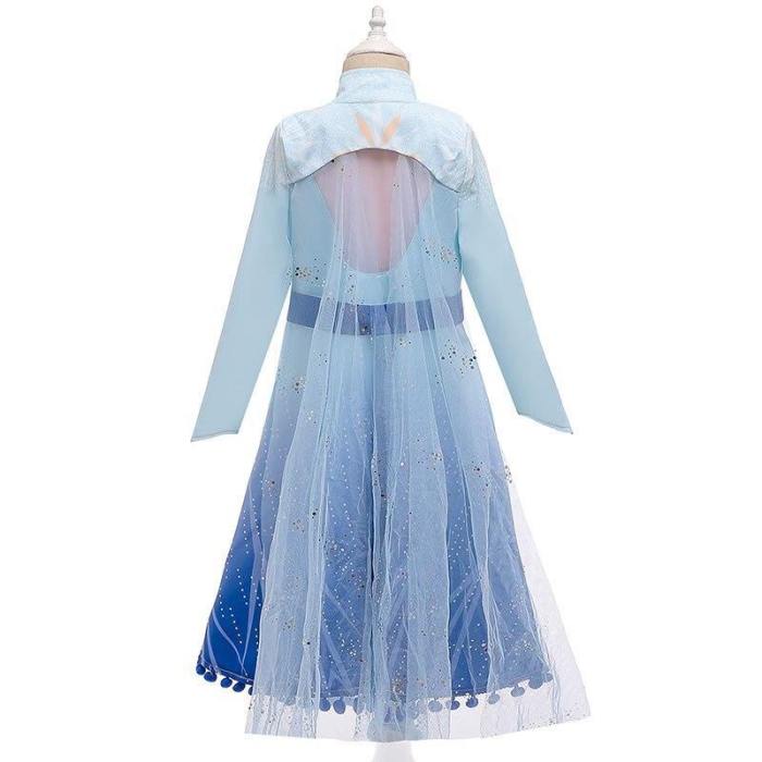 Frozen 2 Elsa Dress For Teen Girl Princess Dress Birthday Gift Costume Carnival Kid Elza Up Princess Frock Child Disguise Christmas Gift