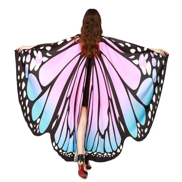 Butterfly Wings Pashmina Shawl Scarf Nymph Pixie Poncho Costume Accessory 5
