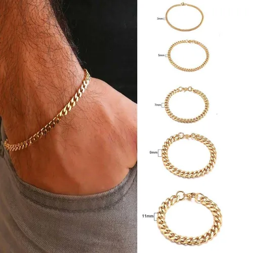 High-Fashion Stainless Steel Curb Chain Bracelet