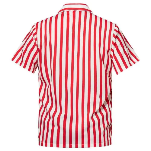 Men'S Hawaiian Shirt Red Stripes Printing