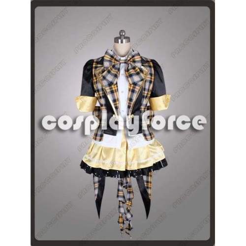 Akb0048 Yellow Grid Cosplay Stage Outfits Mp002398