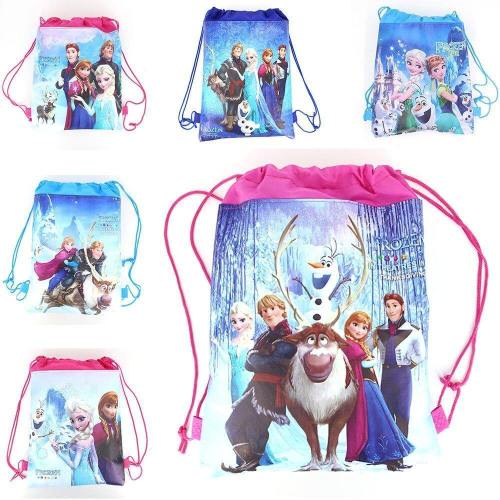 1Pcs/Lot Disney Frozen Party Bag Fabric Backpack Elsa Frozen Child Travel School Bag Decoration Drawstring Gift Bag