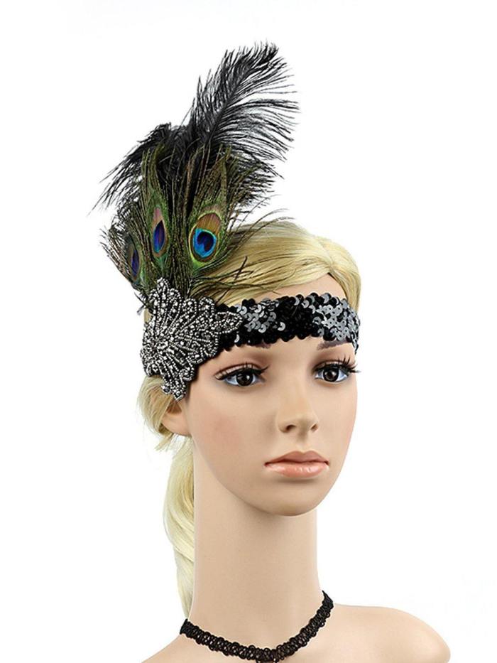 Peacock Feather Ball Party Indian Feather Headband