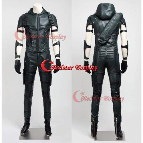 Green Arrow Season 4 Oliver Queen Cosplay Costume Suit Outfit Uniform