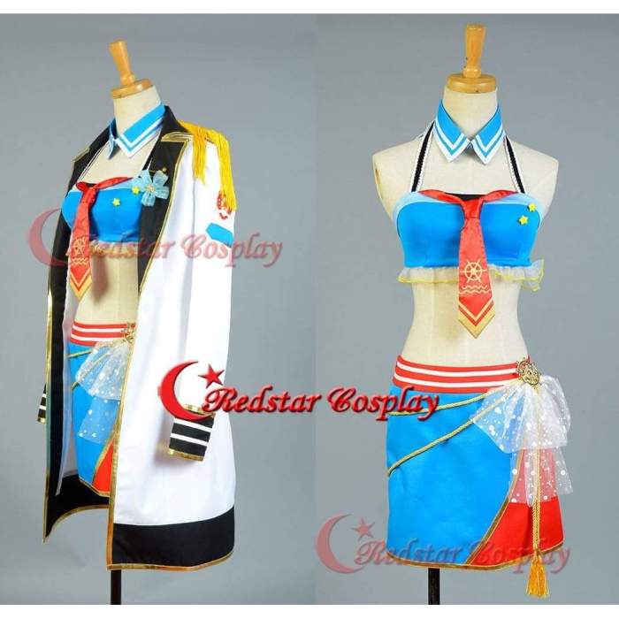 Love Live!Ayase Eli/Eri Cosplay Costume School Idol Tomodachi Navy Sailor Suit Cape