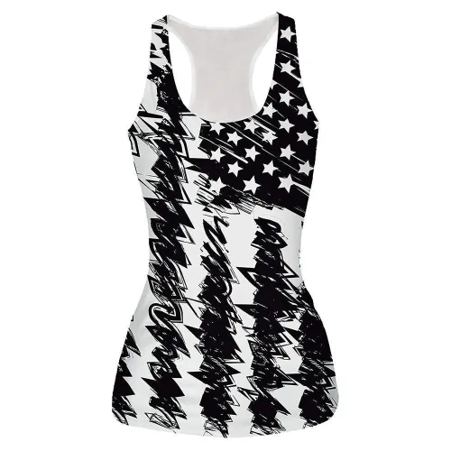 Women'S Racerback Yoga Shirt Vintage Star Printed Tank Tops