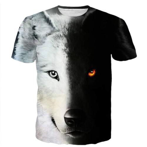Black And White Wolf Shirt