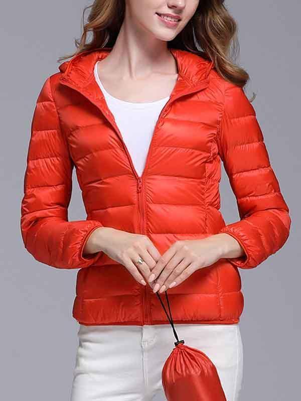 Women Waterproof Hooded Lightweight Packable Down Jacket