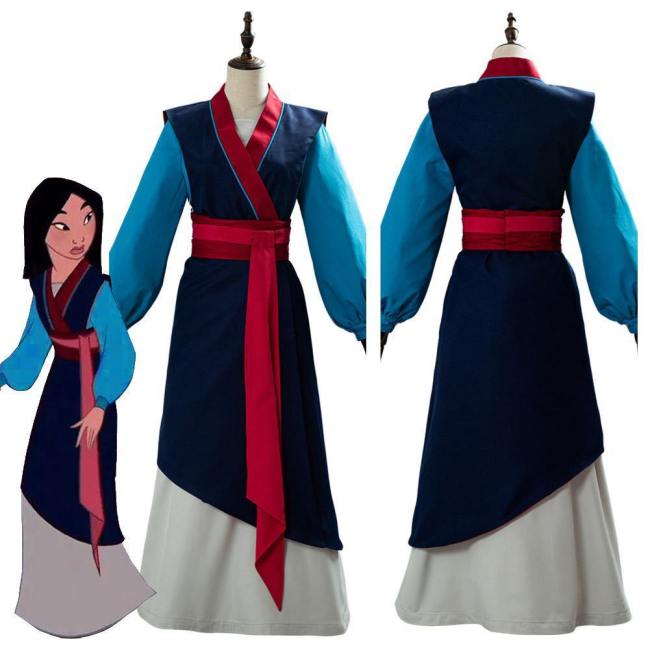 Anime Hua Mulan Hanfu Dress Chinese Clothing Full Set Cosplay Costume