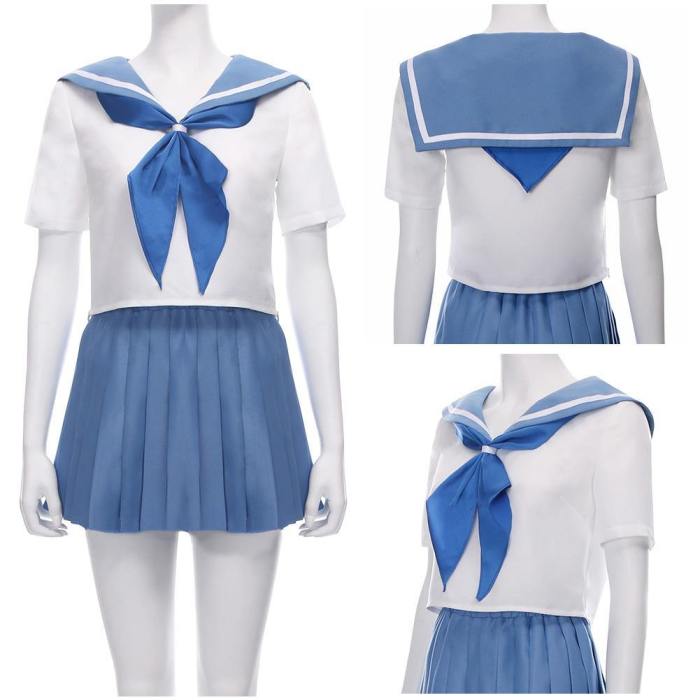 Kill La Kill Mako Mankanshoku Japanese School Sailor Uniform Skirt Outfit Halloween Carnival Costume Cosplay Costume