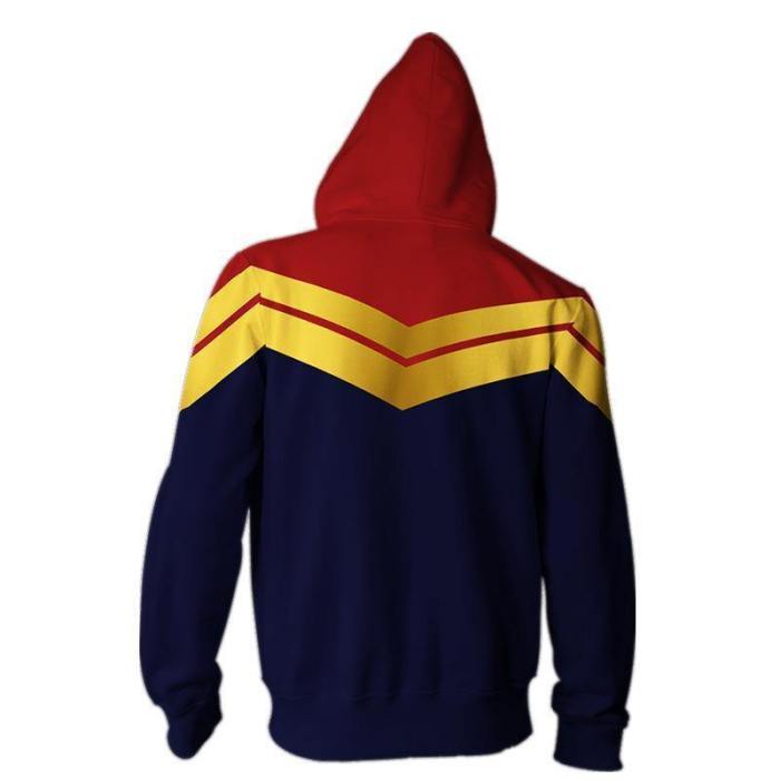 Ms Marvel Carol Danvers Cosplay Costume Sweater Hoodie Coat