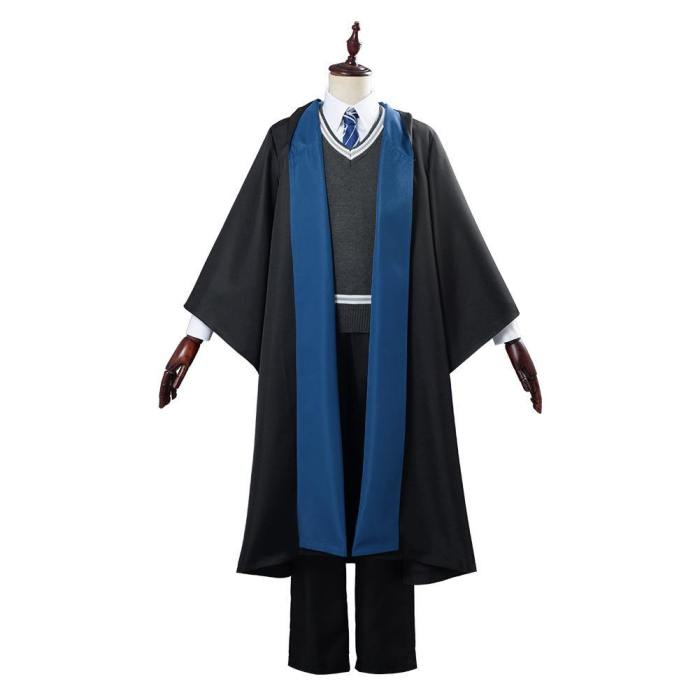 Harry Potter School Uniform Ravenclaw Robe Cloak Outfit Halloween Carnival Costumes For Men Cosplay Costume