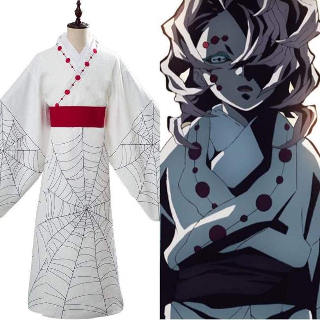 Spider Web Lower Moon Five Rui Costume Demon Slayer: Kimetsu No Yaiba Outfit Cosplay Costume
