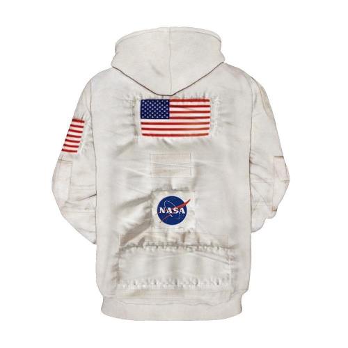 Men'S 3D Print Space Suit Hooded Astronaut Sweatshirt Hoodies