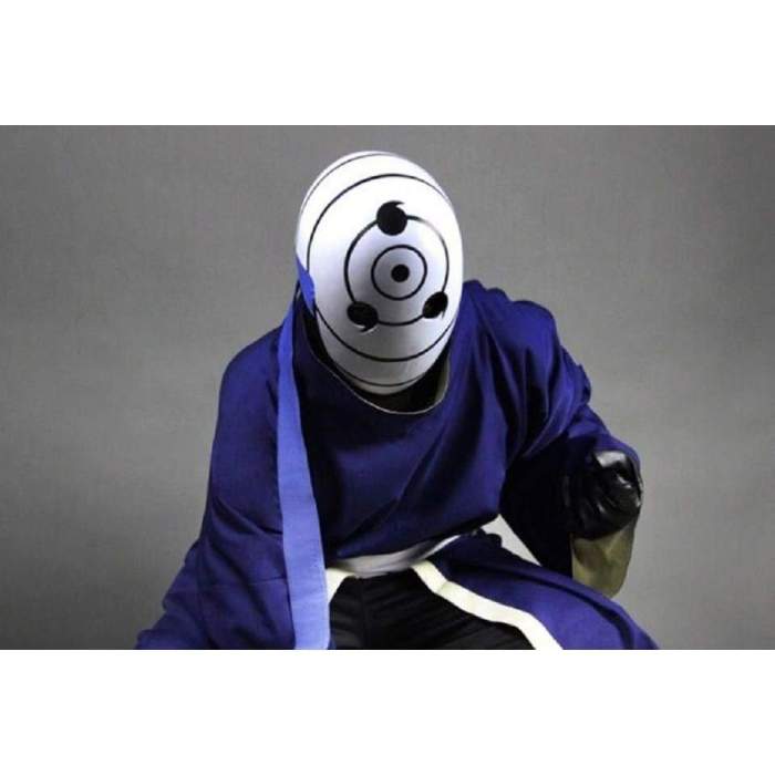 Naruto Shippuden Uchiha Obito/Madara Kimono and Mask Anime Cosplay Costume(No Mask)