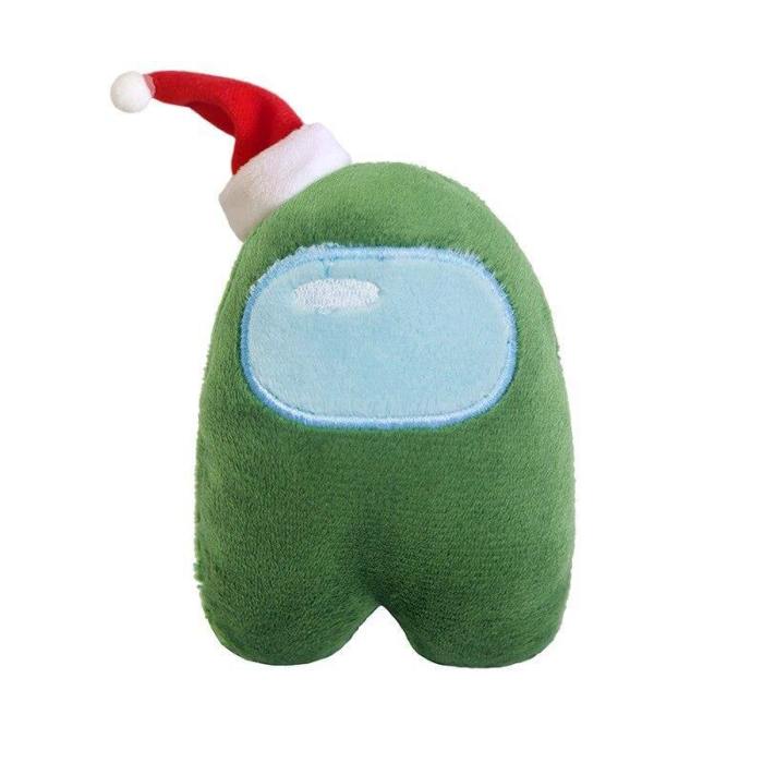 Among Us Plush Toys With Christmas Hat For Kids Xmas Dolls Toys Gift