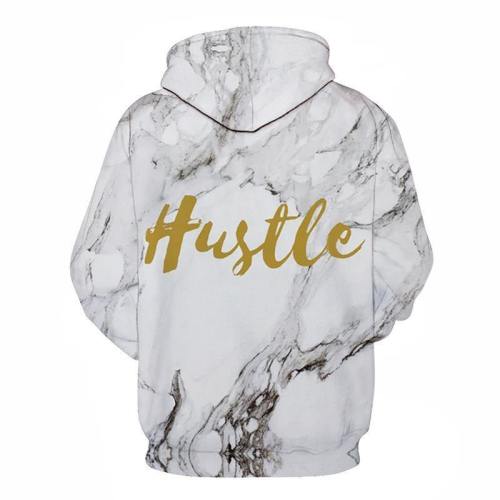 Hustle Marble 3D Sweatshirt Hoodie Pullover