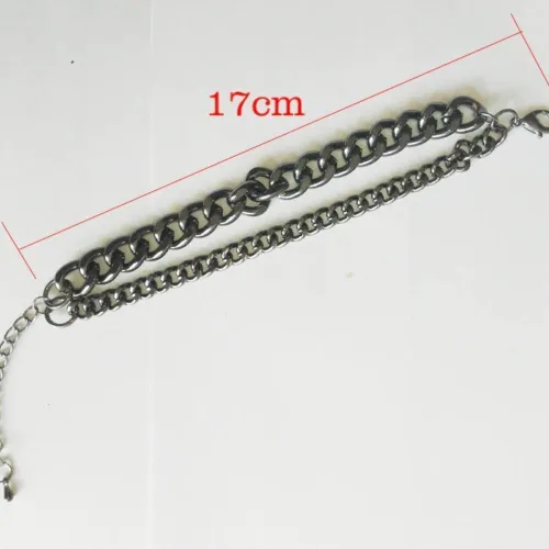 Simple Jet Black Chain Bracelet