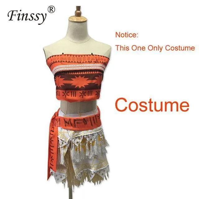 Princess Moana Cosplay Costume For Children Moana Costume With Necklace