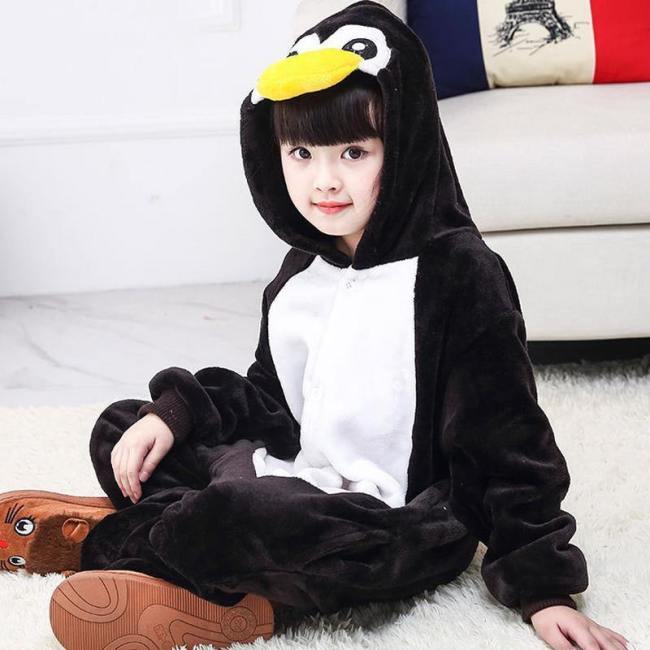 Child Romper Cute Penguin Costume For Kids Onesie Pajamas For Girls Boys