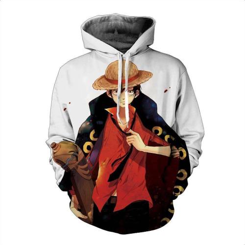 One Piece Hoodie - Monkey D. Luffy Pullover Hoodie Csso009